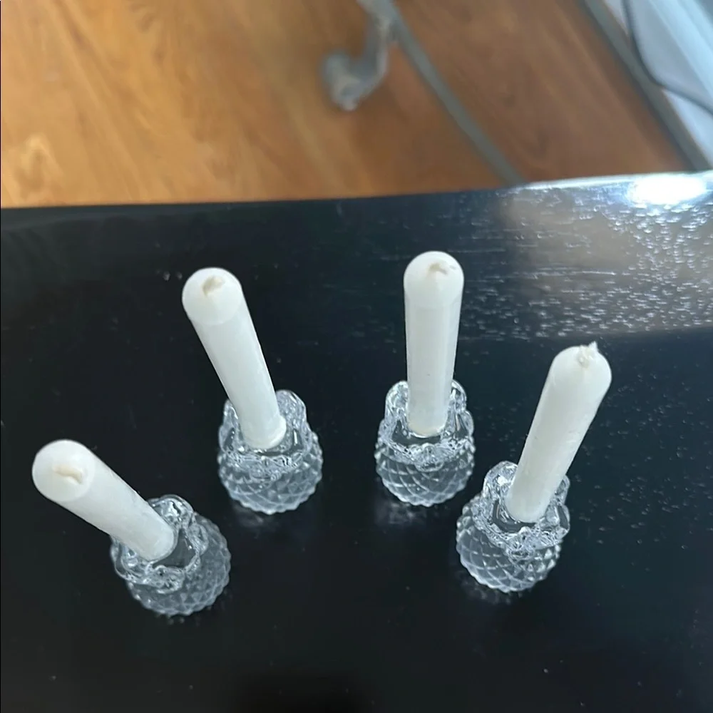 Crystal Pineapple Candle Holders - Set of 4 Williams Sonoma 🍍